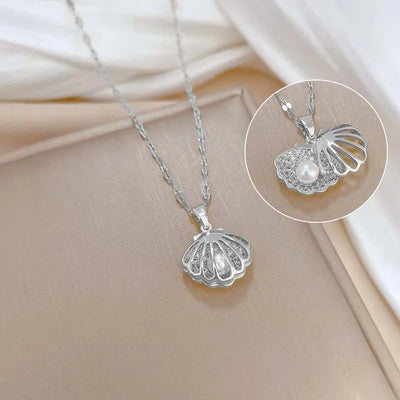 Korean Openable Shell Pearl Necklace